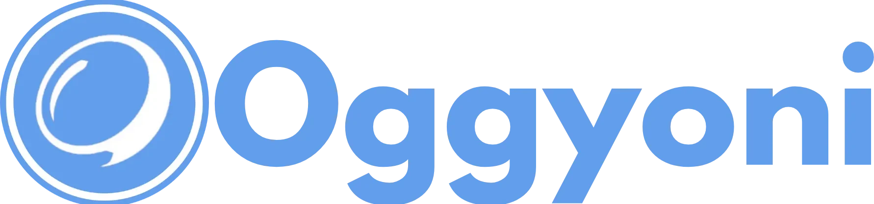 Oggyoni logo – minimalist shark-inspired text design in black and white
